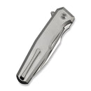 WEKNIFE Dressytak Flipper & Button Lock Knife Gray Titanium Handle (3.37" Satin Finished Bohler M390 Blade) WE25059 - 2 - We Knife