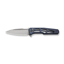 WEKNIFE Dressytak Flipper & Button Lock Knife Skeletonized Blue Titanium Handle (3.37" Stonewashed Bohler M390 Blade) WE25059B - 2 - We Knife