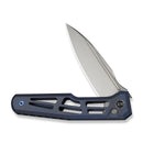 WEKNIFE Dressytak Flipper & Button Lock Knife Skeletonized Blue Titanium Handle (3.37" Stonewashed Bohler M390 Blade) WE25059B - 2 - We Knife