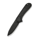 WEKNIFE Elementum Flipper Knife Black Titanium Handle (2.96" Black Stonewashed CPM MagnaCut Blade) WE18062XA-1 - We Knife