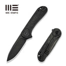 WEKNIFE Elementum Flipper Knife Black Titanium Handle (2.96" Black Stonewashed CPM MagnaCut Blade) WE18062XA-1 - We Knife