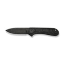 WEKNIFE Elementum Flipper Knife Black Titanium Handle (2.96" Black Stonewashed CPM MagnaCut Blade) WE18062XA-1 - We Knife