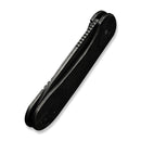 WEKNIFE Elementum Flipper Knife Black Titanium Handle (2.96" Black Stonewashed CPM MagnaCut Blade) WE18062XA-1 - We Knife