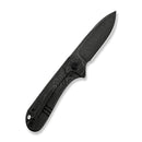 WEKNIFE Elementum Flipper Knife Black Titanium Handle (2.96" Black Stonewashed CPM MagnaCut Blade) WE18062XA-1 - We Knife