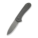 WEKNIFE Elementum Flipper Knife Gray Titanium Handle (2.96" Gray Stonewashed CPM MagnaCut Blade) WE18062XA-2 - We Knife