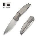 WEKNIFE Elyndor Flipper Knife Gray Titanium Handle (3.9" Hand Rubbed Satin Bohler M390 Blade) WE24060B Sample1 - We Knife