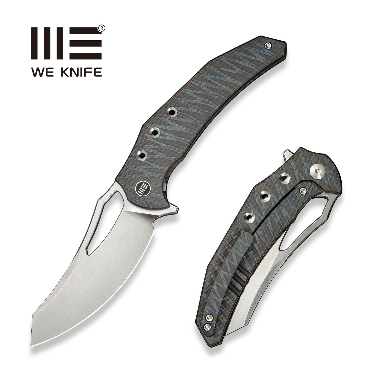 WEKNIFE Epaulette Flipper & Thumb Hole Knife Titanium Handle (3.45