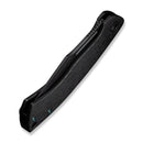 WEKNIFE Essential Knight Flipper Knife Black Titanium Handle With Etched Pattern (3.6" Black Stonewashed Bohler M390 Blade) WE24003 - 2