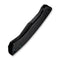 WEKNIFE Essential Knight Flipper Knife Black Titanium Handle With Etched Pattern (3.6" Black Stonewashed Bohler M390 Blade) WE24003 - 2