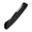 WEKNIFE Essential Knight Flipper Knife Black Titanium Handle With Etched Pattern (3.6" Satin Finished Bohler M390 Blade) WE24003 - 1