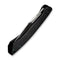 WEKNIFE Essential Knight Flipper Knife Black Titanium Handle With Etched Pattern (3.6" Satin Finished Bohler M390 Blade) WE24003 - 1