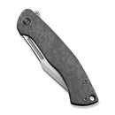 WEKNIFE Essential Knight Flipper Knife Gray Titanium Handle With Etched Pattern (3.6" Satin Finished Bohler M390 Blade) WE24003 - 3