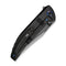 WEKNIFE Ezinta Flipper & Thumb Stud Knife Crystalized Black Titanium Integral Handle With Satin Holes (3.99" Black Bohler M390 Blade) WE22041 - 2025 BSW1