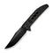 WEKNIFE Ezinta Flipper & Thumb Stud Knife Crystalized Black Titanium Integral Handle With Satin Holes (3.99" Black Bohler M390 Blade) WE22041 - 2025 BSW1