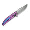 WEKNIFE Ezinta Flipper & Thumb Stud Knife Crystalized Pink / Purple, Satin Titanium Handle (3.99" Polished Bead Blasted Bohler M390 Balde) WE22041 - 2025 BS3, Available Only at Booth 724 - Blade Show 2025!