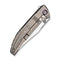 WEKNIFE Ezinta Flipper & Thumb Stud Knife Crystalized Silver Titanium Integral Handle With Satin Holes (3.99" Polished Bead Blasted Bohler M390 Blade) WE22041 - 2025 BSW2