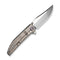 WEKNIFE Ezinta Flipper & Thumb Stud Knife Crystalized Silver Titanium Integral Handle With Satin Holes (3.99" Polished Bead Blasted Bohler M390 Blade) WE22041 - 2025 BSW2
