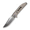 WEKNIFE Ezinta Flipper & Thumb Stud Knife Crystalized Silver Titanium Integral Handle With Satin Holes (3.99" Polished Bead Blasted Bohler M390 Blade) WE22041 - 2025 BSW2