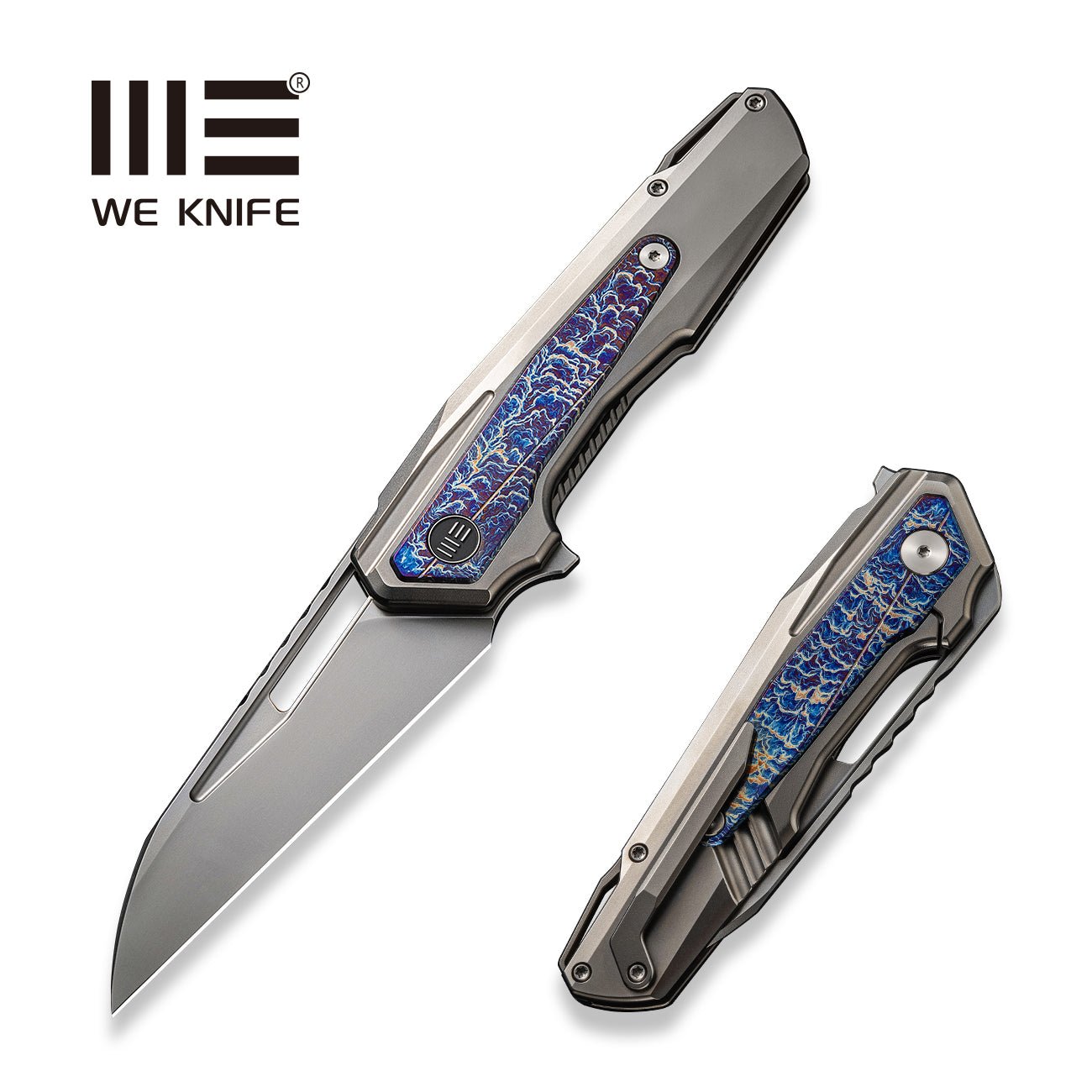 WEKNIFE Falcaria Flipper & Thumb Hole Knife Titanium Handle (3.64