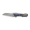 WEKNIFE Falcaria Flipper & Thumb Hole Knife Polished Bead Blasted Titanium Handle With Flamed Titanium Inlay (3.64" Polished Bead Blasted CPM 20CV Blade) WE23012B-1