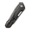 WEKNIFE Falcaria Flipper & Thumb Hole Knife Polished Gray Titanium Handle With Etching Pattern Titanium Inlay (3.64" Polished Gray CPM 20CV Blade) WE23012B-4