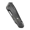 WEKNIFE Falcaria Flipper & Thumb Hole Knife Polished Gray Titanium Handle With Etching Pattern Titanium Inlay (3.64" Polished Gray CPM 20CV Blade) WE23012B-4