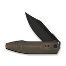 WEKNIFE Flight Line Flipper Knife Bronze Titanium Handle (3.81" Black Stonewashed Bohler M390 Blade) WE23089 - 2 - We Knife