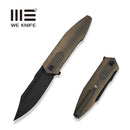 WEKNIFE Flight Line Flipper Knife Bronze Titanium Handle (3.81" Black Stonewashed Bohler M390 Blade) WE23089-2 - We Knife