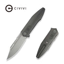 WEKNIFE Flight Line Flipper Knife Dark Gray Titanium Handle (3.81" Stonewashed Bohler M390 Blade) WE23089 - 1 - We Knife