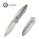 WEKNIFE Flight Line Flipper Knife Polished Bead Blasted Titanium Handle (3.81" Hand Rubbed Satin Bohler M390 Blade) WE23089 - 3 - We Knife