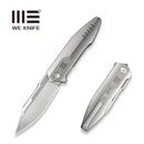 WEKNIFE Flight Line Flipper Knife Polished Bead Blasted Titanium Handle (3.81" Hand Rubbed Satin Bohler M390 Blade) WE23089-3 - We Knife