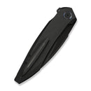 WEKNIFE Fluxor Flipper Knife Black Titanium Handle (3.98" Black Stonewashed Bevels, Black Brushed Flats Bohler M390 Blade) WE23071 - 1