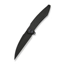 WEKNIFE Fluxor Flipper Knife Black Titanium Handle (3.98" Black Stonewashed Bevels, Black Brushed Flats Bohler M390 Blade) WE23071 - 1