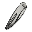 WEKNIFE Fluxor Flipper Knife Satin & Black Titanium Handle (3.98" Black Stonewashed Bohler M390 Blade, Satin Flat) WE23071 - 4