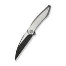 WEKNIFE Fluxor Flipper Knife Satin & Black Titanium Handle (3.98" Black Stonewashed Bohler M390 Blade, Satin Flat) WE23071 - 4