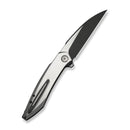 WEKNIFE Fluxor Flipper Knife Satin & Black Titanium Handle (3.98" Black Stonewashed Bohler M390 Blade, Satin Flat) WE23071 - 4