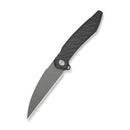 WEKNIFE Fluxor Flipper Knife Tiger Stripe Pattern Flamed Titanium Handle (3.98" Gray Stonewashed Bohler M390 Blade) WE23071 - 3