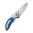 WEKNIFE Foreshock Flipper Knife Gray Titanium With Composite Resin Inlay (3.24" Hand Rubbed Satin Bohler M390 Blade) WE26027 Sample2 - We Knife