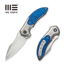 WEKNIFE Foreshock Flipper Knife Gray Titanium With Composite Resin Inlay (3.24" Hand Rubbed Satin Bohler M390 Blade) WE26027 Sample2 - We Knife