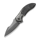WEKNIFE Foreshock Flipper Knife Polished Gray Titanium With Carbon Fiber Inlay (3.24" Polished Gray Bohler M390 Blade) WE26027 Sample1 - We Knife