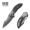 WEKNIFE Foreshock Flipper Knife Polished Gray Titanium With Carbon Fiber Inlay (3.24" Polished Gray Bohler M390 Blade) WE26027 Sample1 - We Knife