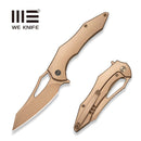 WEKNIFE Ghost Shark Flipper & Thumb Hole Knife Champagne Titanium Handle (3.40" Champagne Bohler M390 Blade) WE25085 Sample1 - We Knife