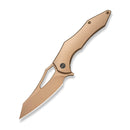 WEKNIFE Ghost Shark Flipper & Thumb Hole Knife Champagne Titanium Handle (3.40" Champagne Bohler M390 Blade) WE25085 Sample1 - We Knife