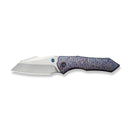 WEKNIFE High - Fin XL Thumb Stud Knife Diamond Patterned Flamed Titanium Handle (3.48" Hand Rubbed Satin CPM 20CV Blade) WE24010 - 5