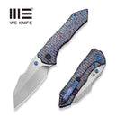 WEKNIFE High - Fin XL Thumb Stud Knife Diamond Patterned Flamed Titanium Handle (3.48" Hand Rubbed Satin CPM 20CV Blade) WE24010 - 5