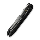 WEKNIFE High - Fin XL Thumb Stud Knife Diamond Patterned Polished Gray Titanium Handle (3.48" Hand Rubbed Satin CPM 20CV Blade) WE24010 - 6