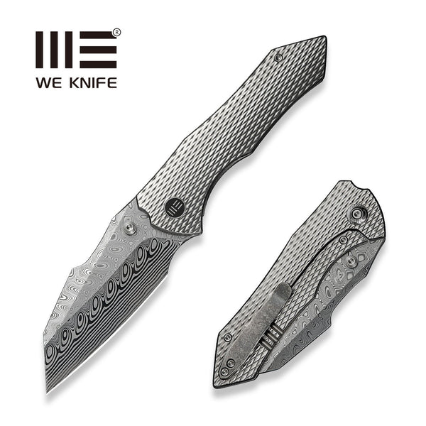 WEKNIFE High-Fin XL Thumb Stud Knife Titanium Handle (3.48