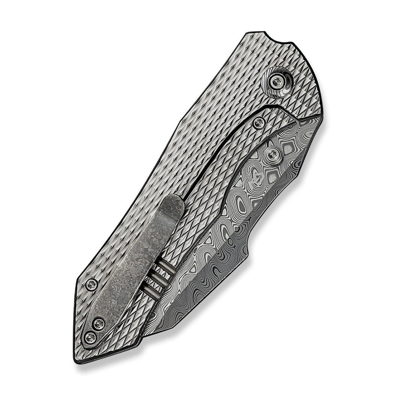WE Knife High-Fin XL Damasteel Blade Titanium Handle Knife – We Knife