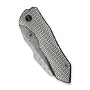 WEKNIFE High-Fin XL Thumb Stud Knife Titanium Handle (3.48" Damasteel Blade) WE24010-DS1 - We Knife