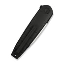 WEKNIFE Hull Flipper Knife Black Titanium Handle & Endcap (3.89" Hand Polished Satin Bohler M390 Blade, Black Stonewashed Flat) WE24046 - 1 - We Knife